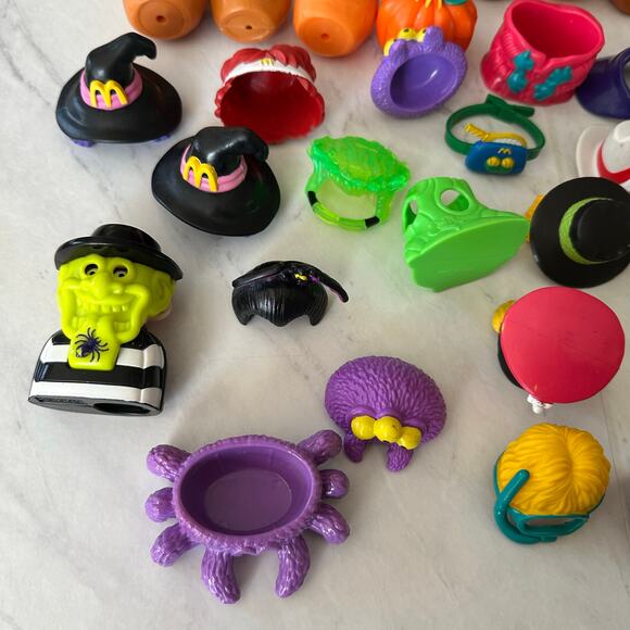 Vintage Chicken Nugget Happy Meal Buddies Assorted Lot Accessories Hats Costume - Picture 4 of 5